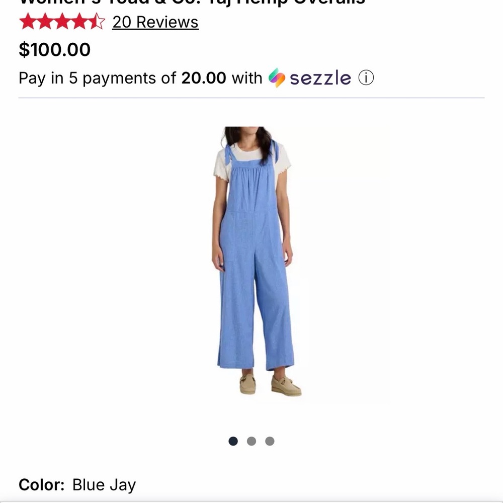 Toad&Co Blue Jay Wide-Leg Jumpsuit